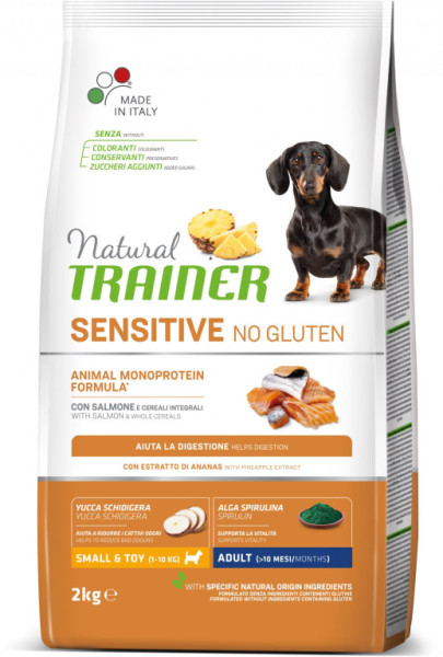 Trainer Natural Sensitive No gluten Adult Mini losos 2kg