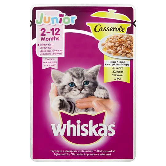 Whiskas kapsička Casserole Junior kuřecí v želé 85g