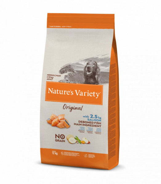 Nature´s variety original pro střední psy s lososem 12kg