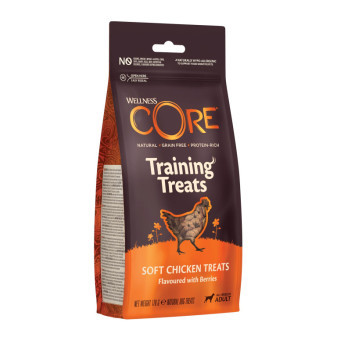 Wellness Core Dog Training Treats Adult Snack kuře s lesními plody 170g