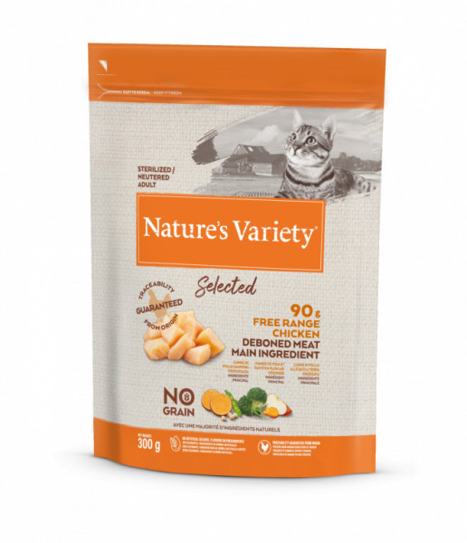 Nature´s variety selected pro kastrované kočky s kuřecím 300g