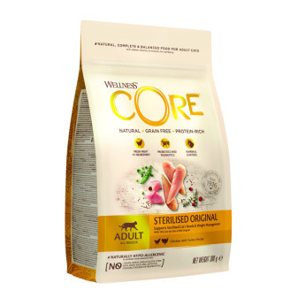 Wellness Core Cat Original Adult Sterilised krůta a kuře 300g