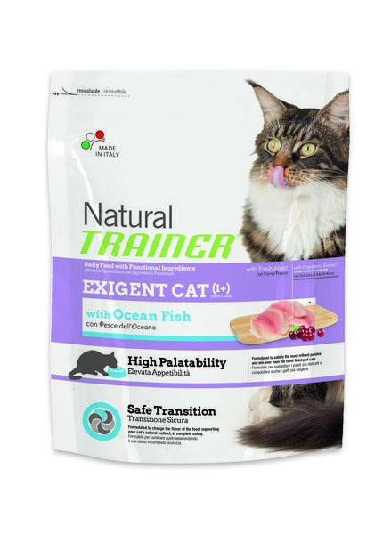 Trainer Natural Cat Exigent mořská ryba 300g