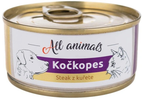 Kočkopes STEAK z kuřete 100g