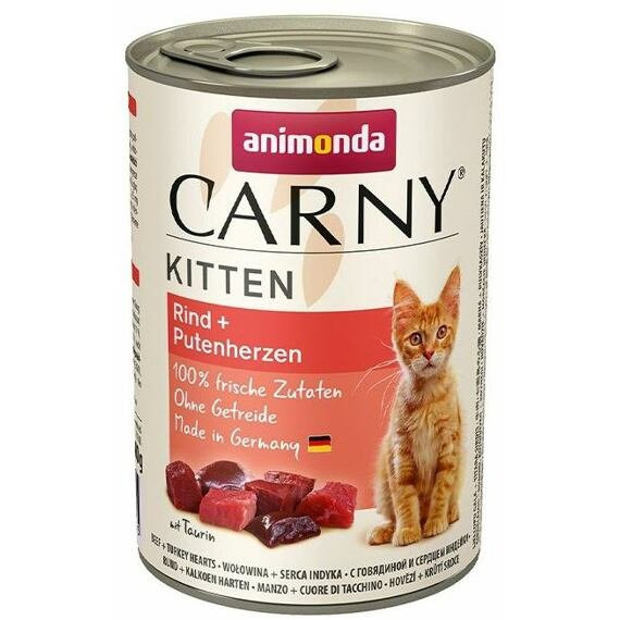 Konzerva Animonda Carny Kitten - hovězí, krůtí 400g