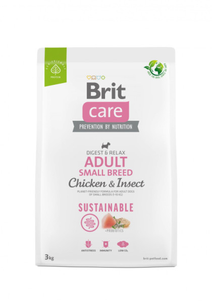 Brit Care Dog Sustainable Adult Small Breed - chicken and insect, 3kg