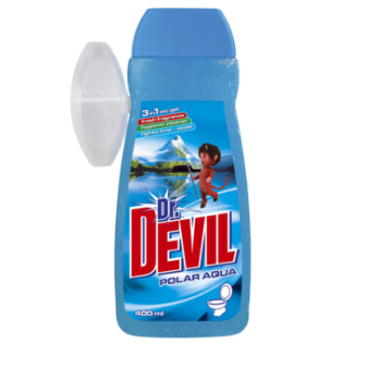 Dr.Devil WC gel s košíčkem 3v1 Polar Aqua 400 ml