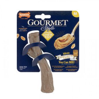 Nylabone hračka Gourmet klacek příchuť burákové máslo M