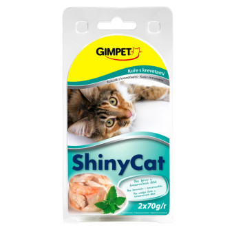 ShinyCat konzerva krevety+kuřecí 2x70g