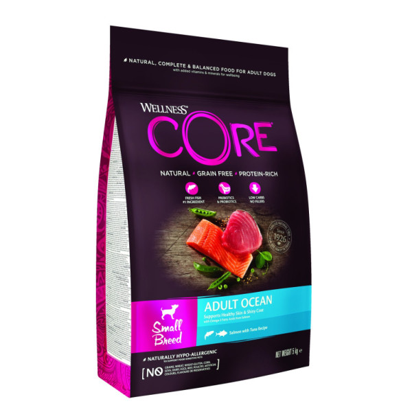 Wellness Core Dog Ocean Adult Small losos a tuňák 5kg