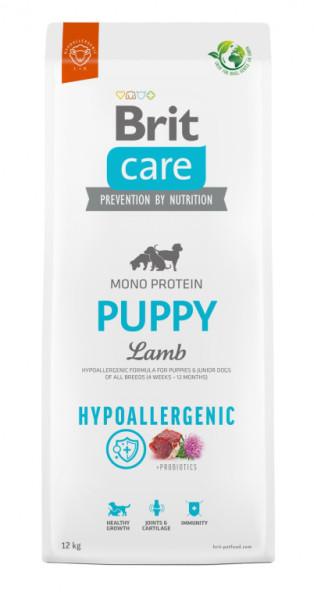 Brit Care Dog Hypoallergenic Puppy - lamb and rice, 12kg EXP 06/25