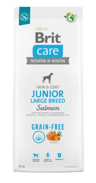 Brit Care Dog Grain-free Junior Large Breed - salmon and potato, 12kg