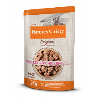 Kapsička Nature´s variety original pro kočky s hovězím a kuřetem 70g