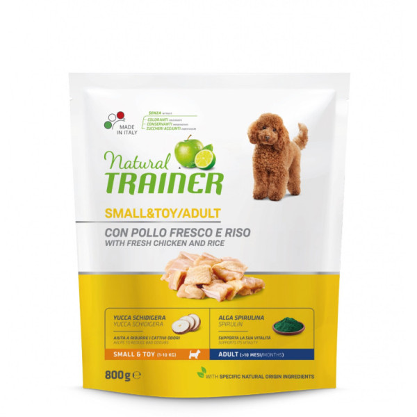 TRAINER Natural Small&Toy Adult kuře a rýže 800g