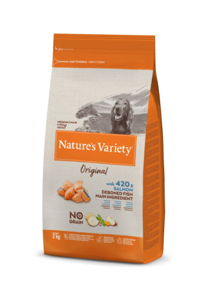 Nature´s variety original pro střední psy s lososem  2kg