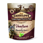 Kapsička Carnilove Dog Paté Venison with Strawberry Leaves 300g