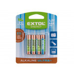 baterie alkalické, 4ks, 1,5V AAA (LR03)