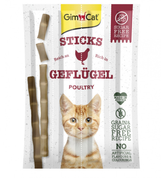 GIMCAT Sticks drůbež+játra 4ks