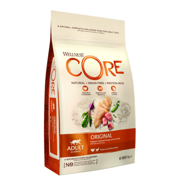 Wellness Core Cat Original Adult All Breeds krůta a kuře 4kg