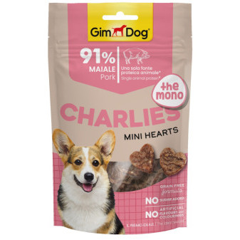 GIMDOG Charlies Mini Hearts vepřové 70g