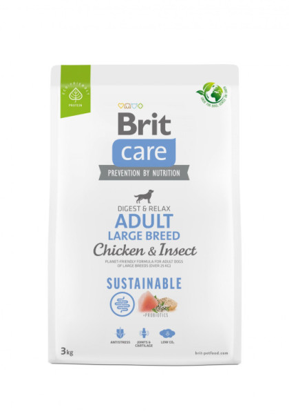 Brit Care Dog Sustainable Adult Large Breed - chicken and insect, 3kg