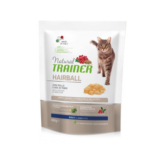 TRAINER Natural Cat HAIRBALL kuřecí 300g