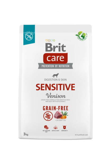 Brit Care Dog Grain-free Sensitive - venison and potato, 3kg