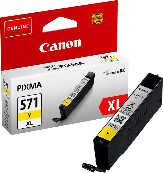 Canon CLI-571Y XL originální cartridge yellow pro Pixma MG5750/1/3, MG6850/1