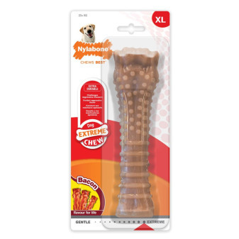 Nylabone hračka Extreme kost příchuť slanina XL