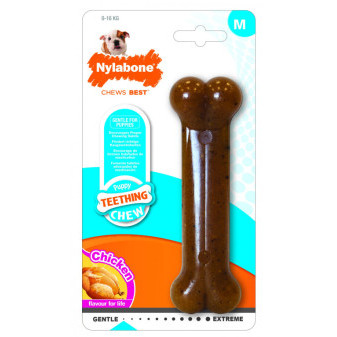 Nylabone hračka Puppy kost příchuť kuře M