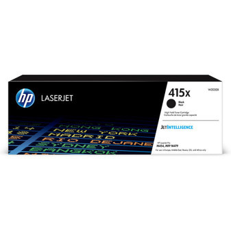 HP originální toner W2030X, black, 7500str., HP 415X, high capacity, HP Color LaserJet Pro M454,