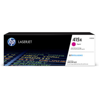 HP originální toner W2033X, magenta, 6000str., HP 415X, high capacity, HP Color LaserJet Pro M45