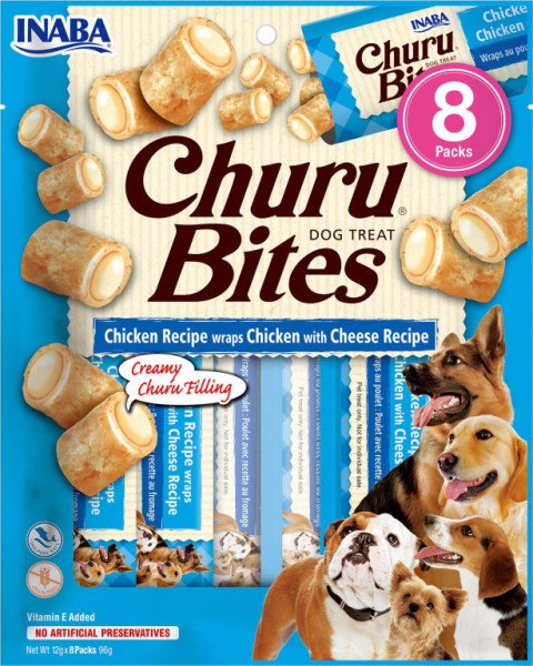 Churu dog Bites - kuře, sýr 96g