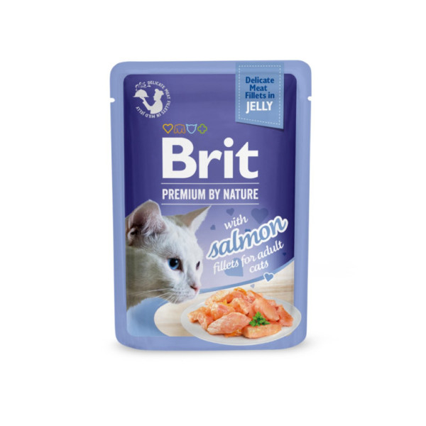 Kapsička Brit Premium Cat Delicate Fillets in Jelly with Salmon 85g