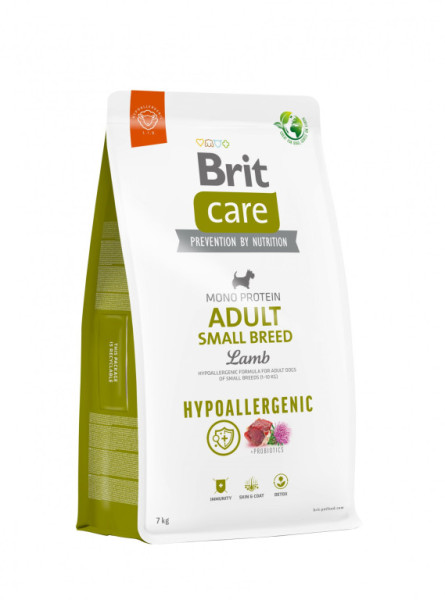 Brit Care Dog Hypoallergenic Adult Small Breed - lamb and rice 7kg EXP 07/25