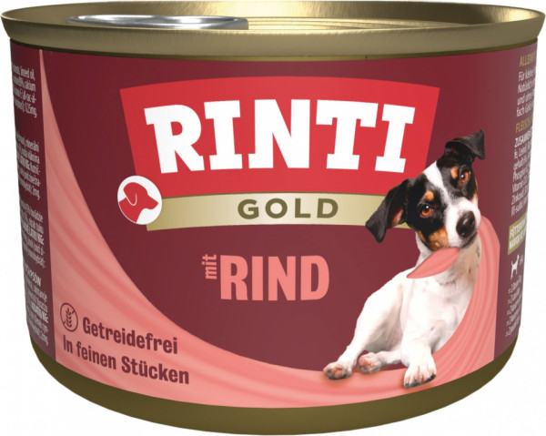 Finnern Rinti Gold konzerva pro psy hovězí kousky 185g