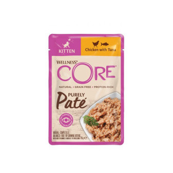 Kapsička Wellness Core Cat Paté Kitten kuře a tuňák 85g