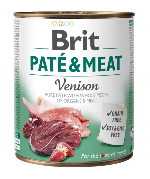 konzerva Brit Pate & Meat Venison 800 g