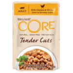 Kapsička Wellness Core Cat Tender kuře a játra v omáčce 85g