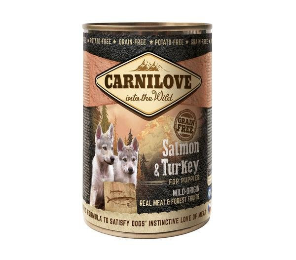 Konzerva Carnilove Wild Meat Salmon&Turkey Puppies 400g