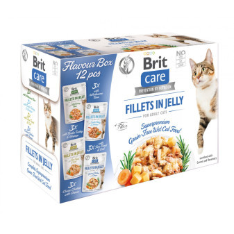 Brit Care Cat Flavour box Fillet in Jelly, 4*3 pcs. (12*85 g)