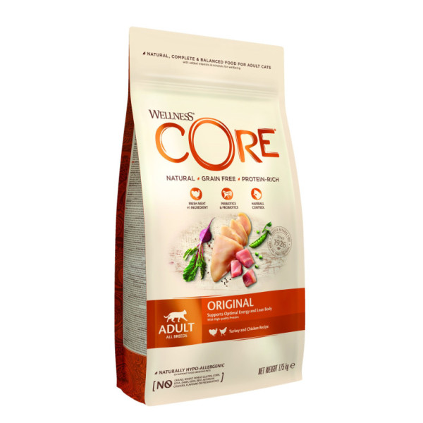 Wellness Core Cat Original Adlut All Breeds krůta a kuře 1,75kg