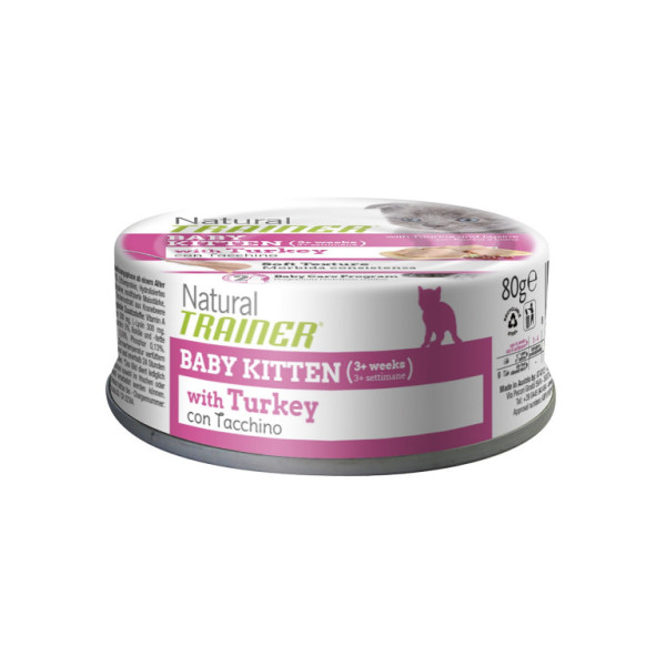 Konzerva Trainer Natural CAT BABY KITTEN krocan 80g