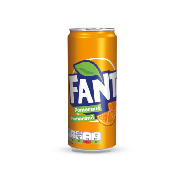 Fanta pomeranč plech, 330ml