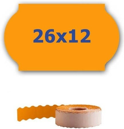 ETRL-26x12-orange Cenové etikety do kleští, 26mmx12mm, 900 ks, signální oranžové