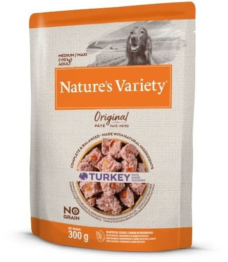 Kapsička Nature´s variety original pro střední psy s krůtou 300g