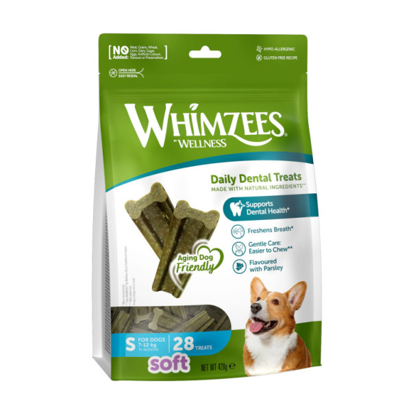 WHIMZEES Soft dentální pamlsek pro psy S (7-12kg) 28ks