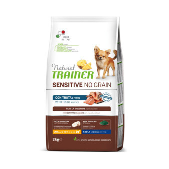 Trainer Natural Sensitive dog NO GRAIN MINI pstruh 2kg