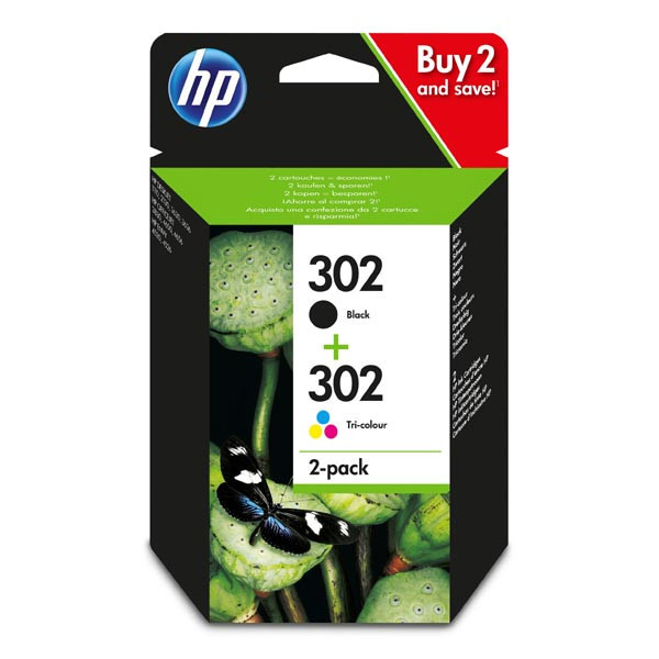 HP originální ink X4D37AE, HP 302, black/tri-colour, 190 black, 165 tri-colourstr., HP HP Deskje