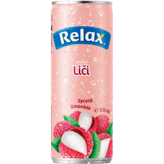 Relax limonáda Liči plech 330 ml